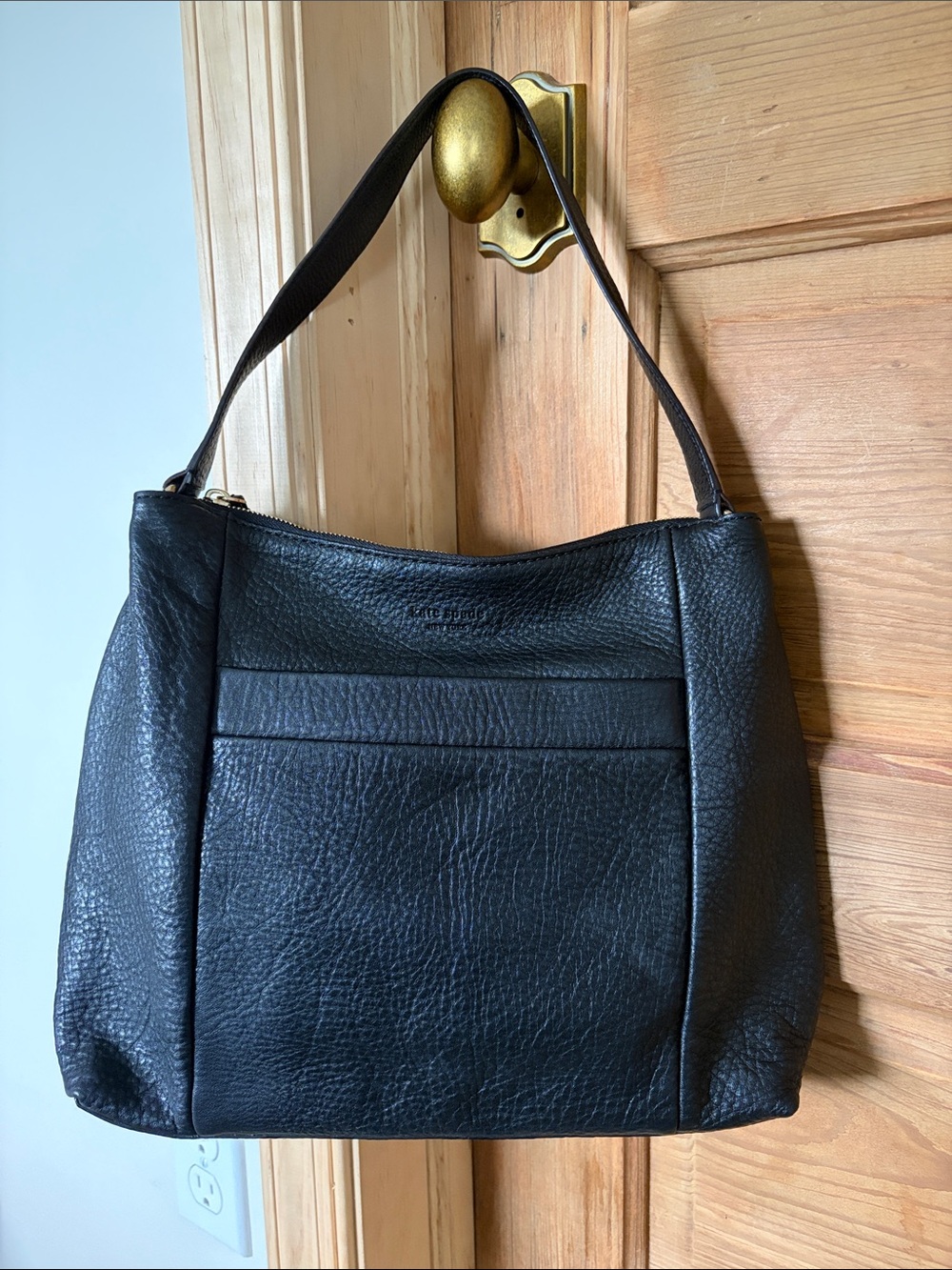 kate spade Black Pebbled Leather Shoulder Bag